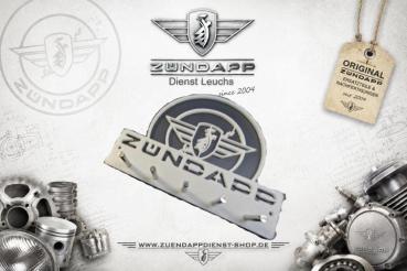Zündapp Schlüsselboard Weiß 200×150 mm – Schlüsselbrett mit 5 Edelstahlbolzen & Splintsicherung – Flügelwappen